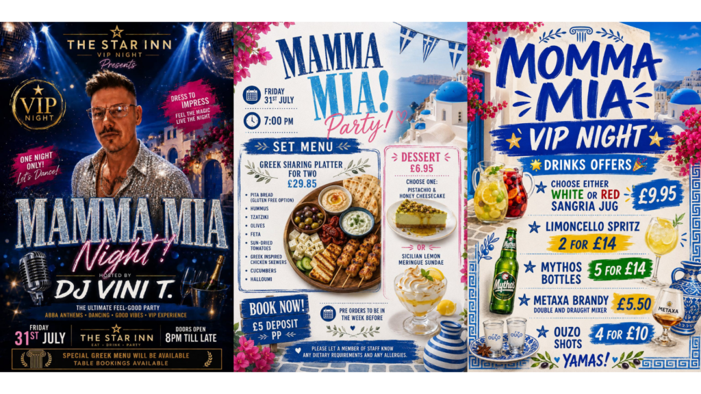 Mamma Mia VIP Night